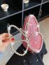 Rhinestone & Sequin Decor Butterfly Shape Novelty Bag