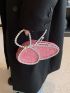 Rhinestone & Sequin Decor Butterfly Shape Novelty Bag