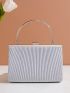 Glitter Decor Chain Box Bag