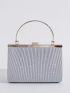 Glitter Decor Chain Box Bag