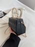Mini Quilted Pattern Chain Box Bag