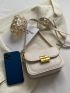 Mini Crocodile Embossed Flap Square Bag
