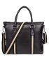 Men Striped Detail Laptop Handbag Briefcase