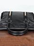 Men Striped Detail Laptop Handbag Briefcase