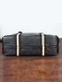 Men Striped Detail Laptop Handbag Briefcase