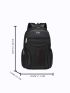 Men Metal Patch Backpack