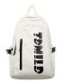 Letter Graphic Release Buckle Decor Functional Backpack