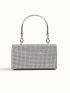 Mini Rhinestone Decor Square Bag