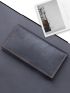 Textured Long Wallet Stitch Detail Vintage