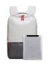 Men Letter Graphic USB Charging Port Laptop Backpack