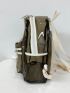 Men Clear Purse Mesh Panel Functional Backpack