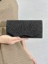 Mini Glitter Pleated Flap Chain Envelope Bag