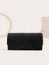 Mini Glitter Pleated Flap Chain Envelope Bag