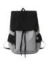 Men Two Tone Flap Backpack