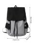 Men Two Tone Flap Backpack