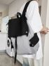 Men Two Tone Flap Backpack