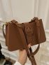 Buckle Decor Square Bag