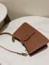Buckle Decor Square Bag
