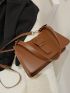Buckle Decor Square Bag