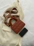 Mini Quilted Fluffy Handle Square Bag