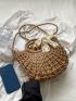 Twilly Scarf Decor Straw Bag