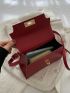 Mini Crocodile Embossed Twist Lock Flap Square Bag