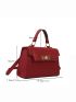 Mini Crocodile Embossed Twist Lock Flap Square Bag