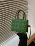 Mini Four-leaf Clover Embossed Square Bag