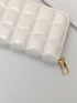 Quilted Zipper Around Long Wallet