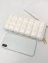 Quilted Zipper Around Long Wallet