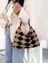 Geometric Pattern Crochet Bag