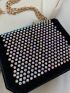 Mini Rhinestone Decor Flap Square Bag