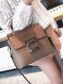 Two Tone Flap Square Bag