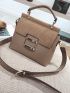 Two Tone Flap Square Bag