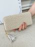 Tassel Decor Straw Bag