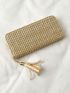 Tassel Decor Straw Bag