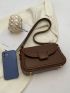 Studded Decor Flap Square Bag