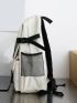 Men Letter Graphic Mesh Panel Casual Daypack