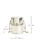 Mini Metallic Chain Bucket Bag, Clear Bag