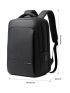 Men Metal Detail Charging Port Design Laptop Backpack