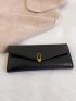 Crocodile Embossed Long Wallet
