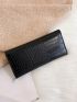Crocodile Embossed Long Wallet