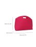 Neon Pink Crocodile Embossed Square Bag