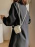 Mini Faux Pearl Beaded Crossbody Bag