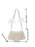 Faux Pearl Beaded Shoulder Bag