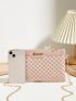 Geometric Pattern Square Bag Zipper Small
