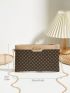 Geometric Pattern Square Bag Zipper Small