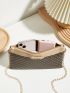 Geometric Pattern Square Bag Zipper Small