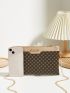 Geometric Pattern Square Bag Zipper Small