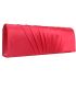 Satin Ruched Design Evening Bag